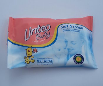 Vlhen ubrousky Linteo Baby Soft and Cream 24 ks, 1-vrstv