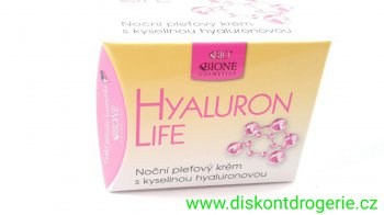 Bione Cosmetics Hyaluron Life s kyselinou hyaluronovou Non pleov krm 51 ml