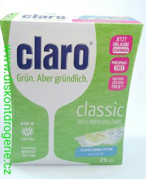 CLARO tablety do myky ndob CLASSIC 75KS