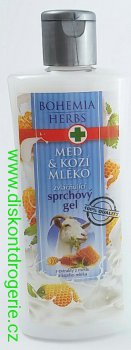 Bohemia Cosmetics sprchov gel s extrakty z Kozho mlka a medu 250 ml