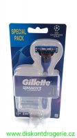 GILLETTE MACH3 TURBO STROJEK + 4 nhradn bity UEFA Champions League