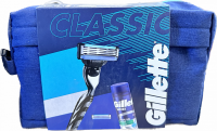 Gillette mach3 strojek + 2 nhradn hlavice + gel sensitive 200 ml