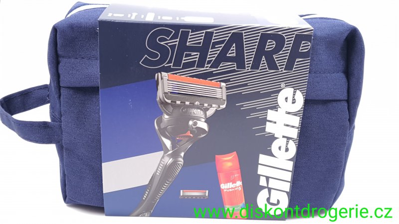 Gillette fusion proglide strojek + 2 náhradní hlavice + gel 200 ml + dárková etuje