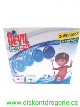 Dr. Devil Polar Aqua Push Pull WC blok bez koku 2 x 20 g