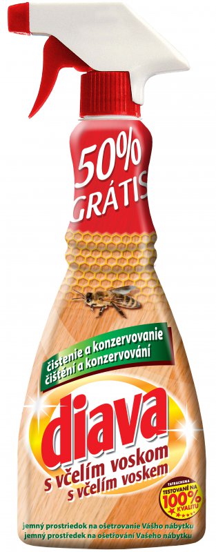 Diava s včelím voskem, pro čištění a leštění nábytku 300 ml
