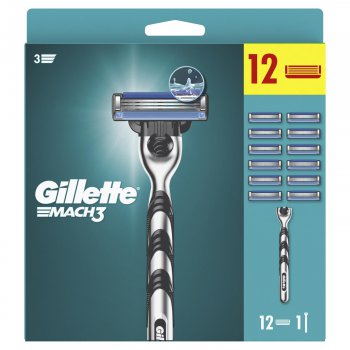 Gillette Mach 3 holic strojek + nhradn bity 12 ks