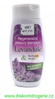 BC Bione Cosmetics Levandule & Panthenol a Keratin regeneran ampon na vlasy 260 ml