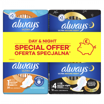 Always ultra normal duo 20ks + Extra Night protect 12ks