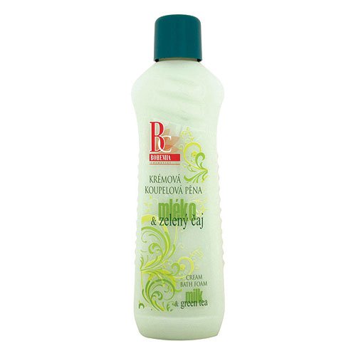BOHEMIA Cosmetics Krémová koupelová pěna 1000 ml - mléko a zelený čaj