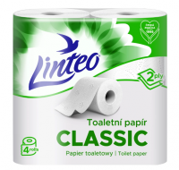 Toaletn papr Linteo Classic 4KS 2-Vrstv BL 15m/role