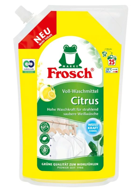 Frosch prací gel na bílé prádlo se silou citrusů 1,5l 25 dávek