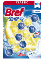 Bref WC Power Aktiv Lemon, WC kuliky, 3  50 g