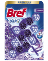Bref WC Purple Aktiv Lavender, WC blok v kulikch, vn levandule, 3 x 50 g