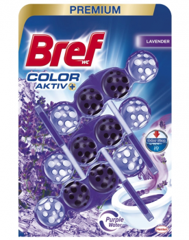 Bref WC Purple Aktiv Lavender, WC blok v kulikch, vn levandule, 3 x 50 g