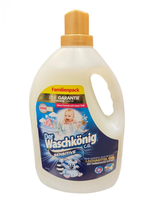 Der Waschkönig Sensitive prací gel 3,305 l 110 PD