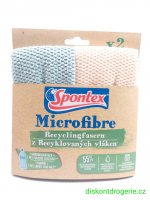 Spontex mikroutrka z recyklovanho vlkna 2ks 30x30cm ANTIBAKTERILN