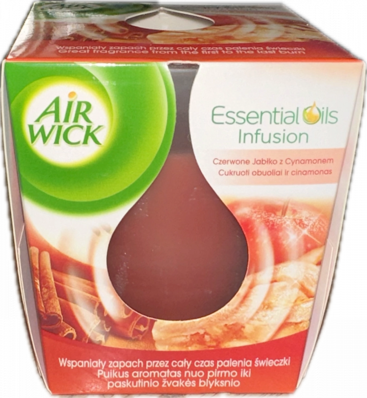 Air Wick svíčka Červené Jablko a skořice 105 g
