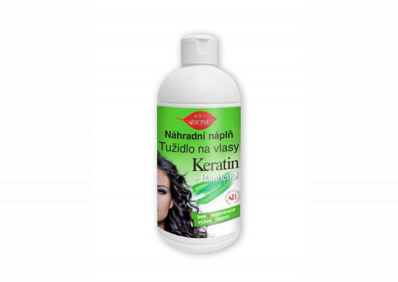 Bione Cosmetics Náhradní náplň Tužidlo na vlasy KERATIN + PANTHENOL 500 ml