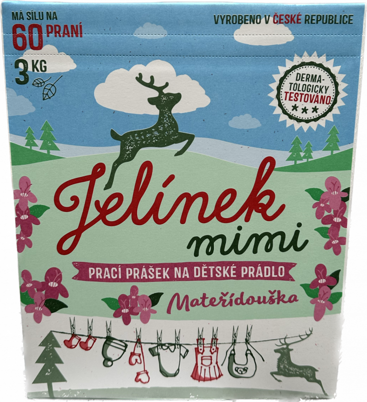 Jelen Jelínek mimi Prací prášek Mateřídouška 3 kg 60 PD