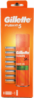 Gillette fusion 8 nhradnch bit  + fusion gel 200 ml