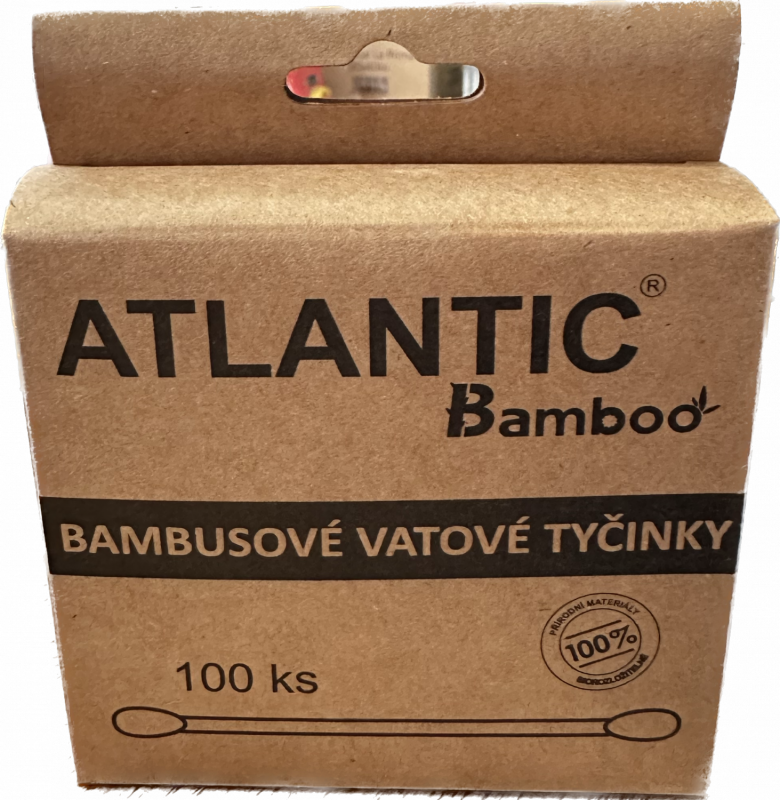 Vatové tyčinky 100ks atlantic bambusové