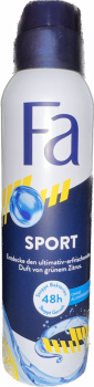 FA DEO SPRAY Sport 150ml 0% aluminium salts
