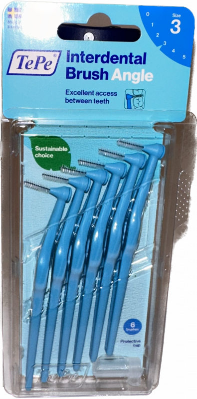 Tepe mezizubní kartáček angle 0,6mm 6ks modrý