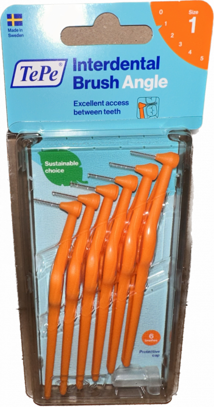 Tepe mezizubní kartáček angle 0,45mm 6ks oranž