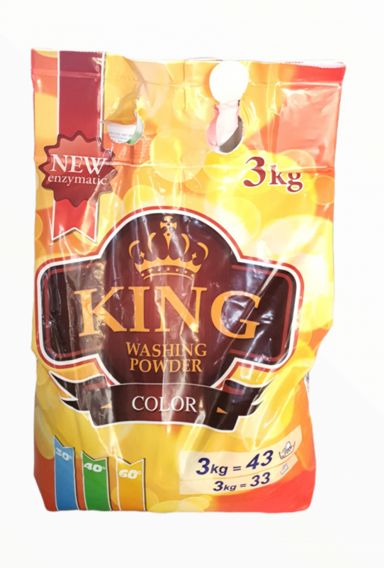 King Prací Prášek 3 KG pro barevné prádlo