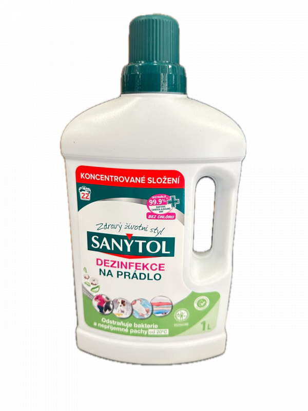 Sanytol Aloe Vera &amp; květy bavlny Dezinfekce na bílé i barevné prádlo a pračky 1 l