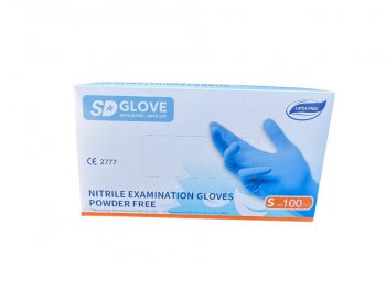 Rukavice nitril glove 7s modr nepudrovan 100ks