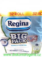 Toaletn papr Regina Big Pack 32 rol 3 - vrstv s vn hemnku 13,2 metru/role