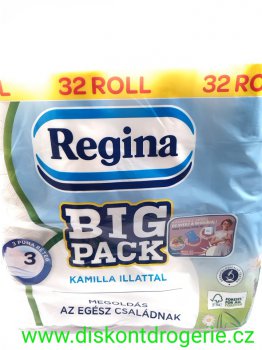 Toaletn papr Regina Big Pack 32 rol 3 - vrstv s vn hemnku 13,2 metru/role